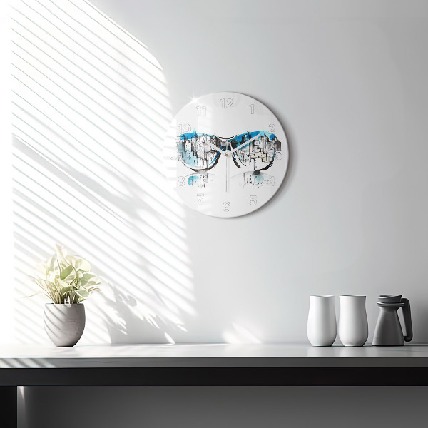 Orologio rotondo Città con gli occhiali