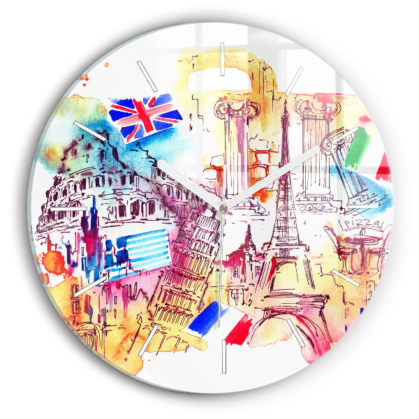 Orologio rotondo Paesi attraenti nel mondo