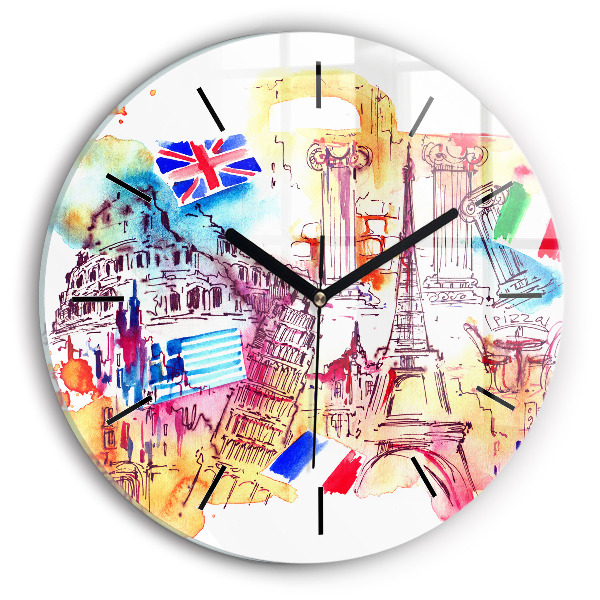 Orologio rotondo Paesi attraenti nel mondo