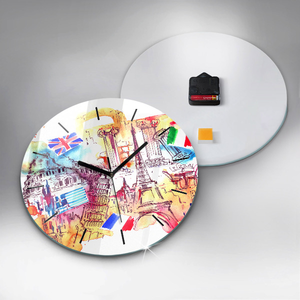 Orologio rotondo Paesi attraenti nel mondo