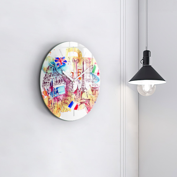 Orologio rotondo Paesi attraenti nel mondo