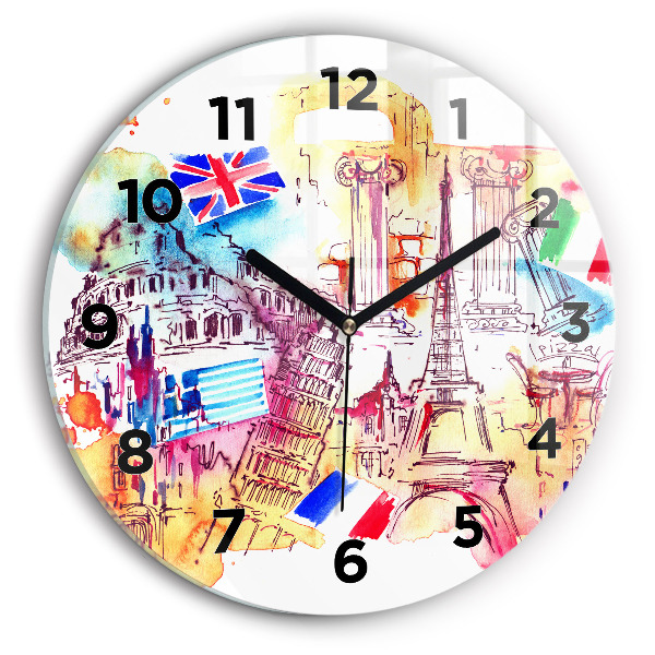 Orologio rotondo Paesi attraenti nel mondo