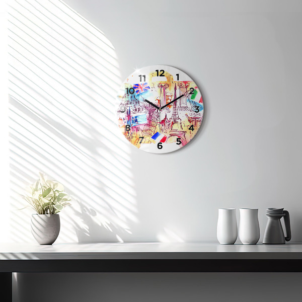 Orologio rotondo Paesi attraenti nel mondo