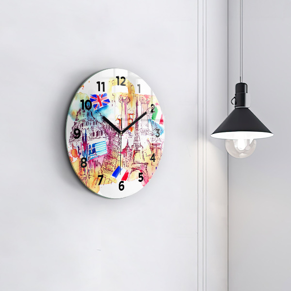 Orologio rotondo Paesi attraenti nel mondo