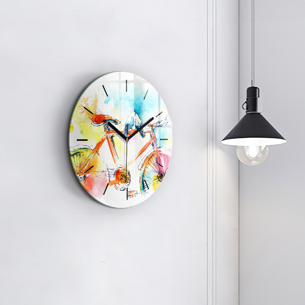 Orologio rotondo Bici dipinta