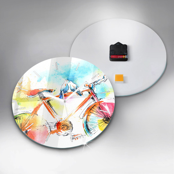 Orologio rotondo Bici dipinta