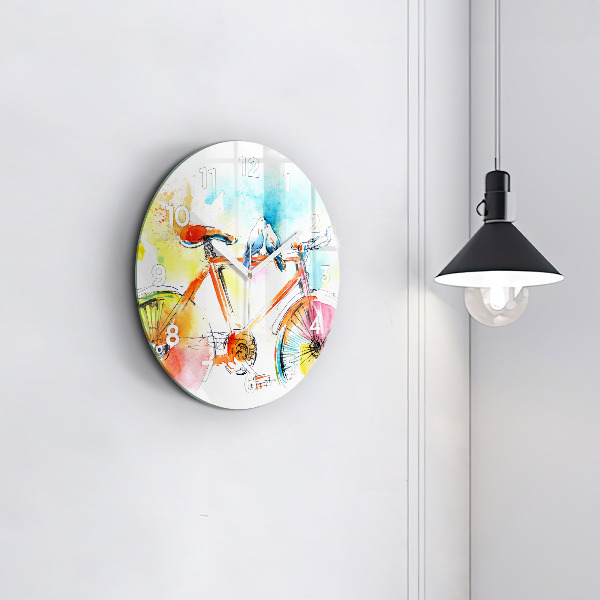 Orologio rotondo Bici dipinta