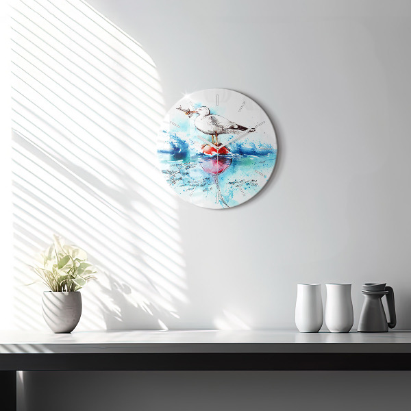 Orologio rotondo Gabbiano dipinto