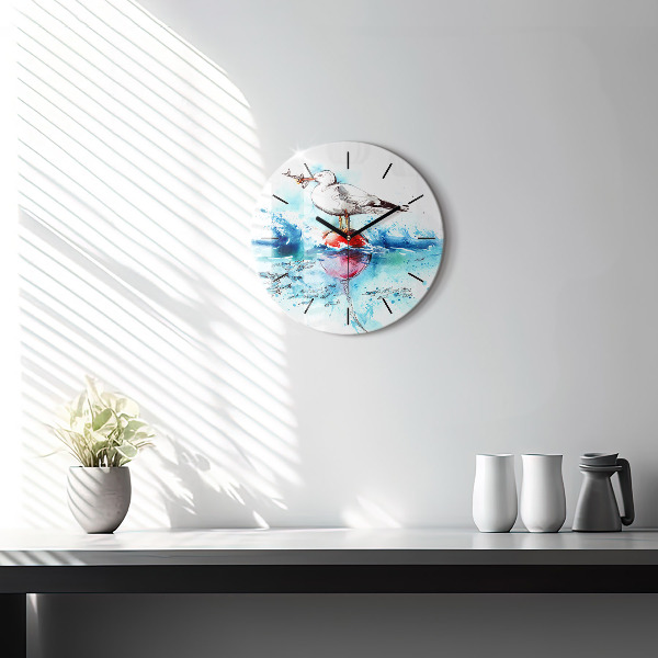 Orologio rotondo Gabbiano dipinto