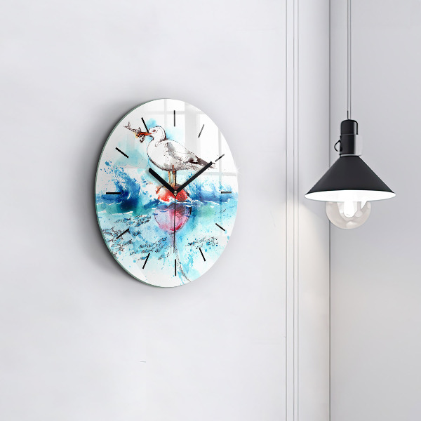 Orologio rotondo Gabbiano dipinto
