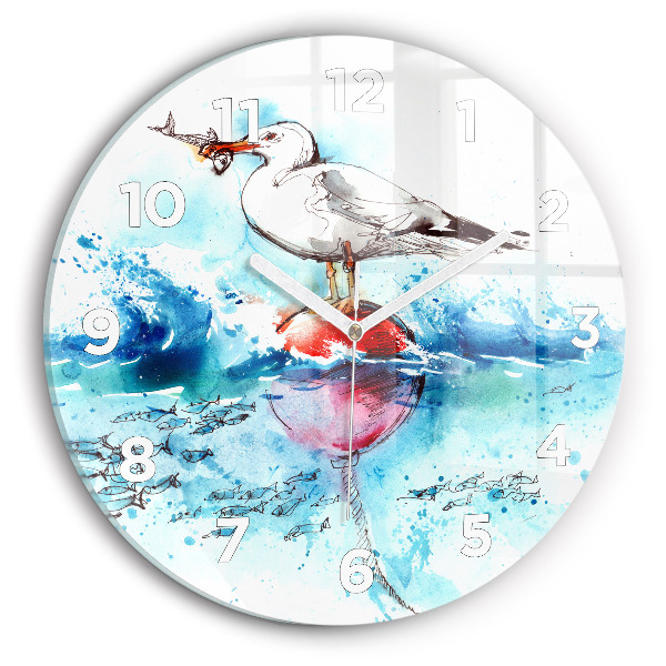 Orologio rotondo Gabbiano dipinto