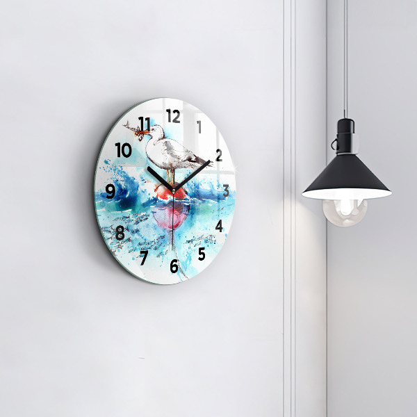 Orologio rotondo Gabbiano dipinto