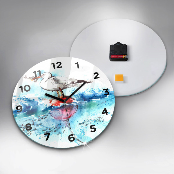 Orologio rotondo Gabbiano dipinto
