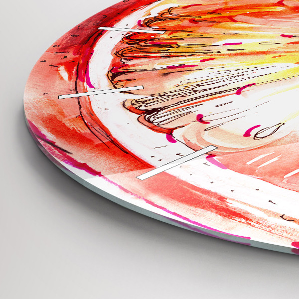 Orologio rotondo Dipinto di arancione