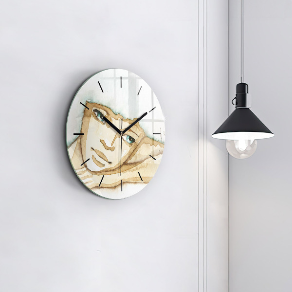 Orologio rotondo Ritratto di una donna