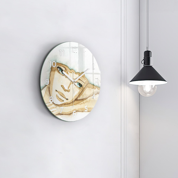 Orologio rotondo Ritratto di una donna