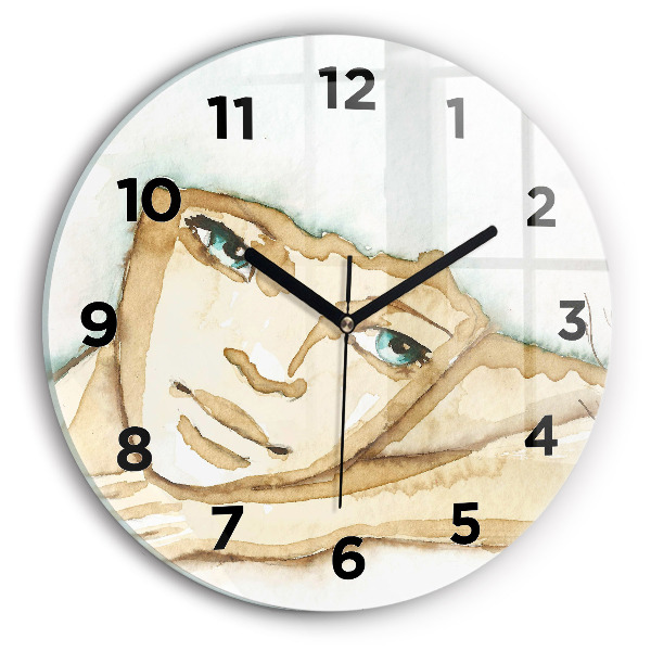 Orologio rotondo Ritratto di una donna
