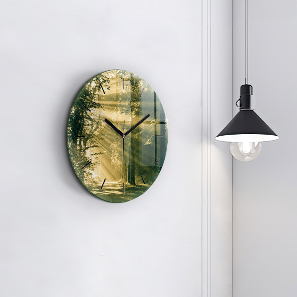 Orologio rotondo Foresta dei raggi del sole