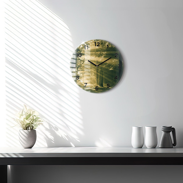 Orologio rotondo Foresta dei raggi del sole