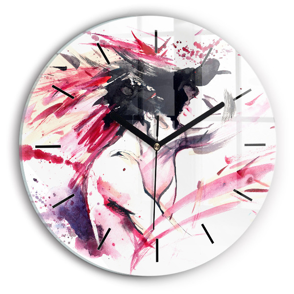 Orologio rotondo Astrazione degli amanti