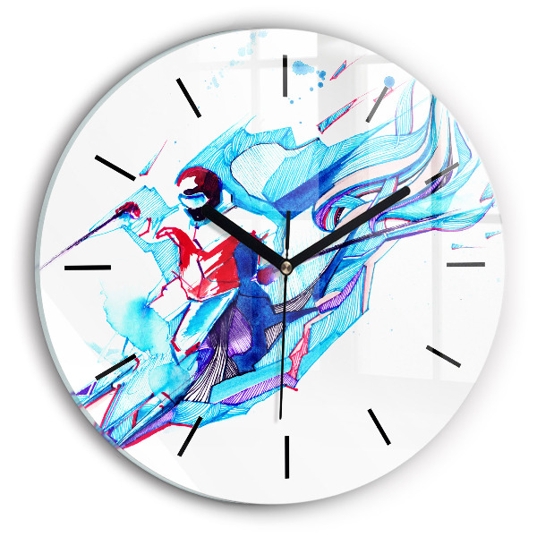 Orologio rotondo Sciatore
