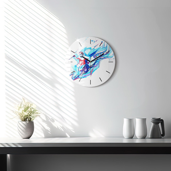 Orologio rotondo Sciatore