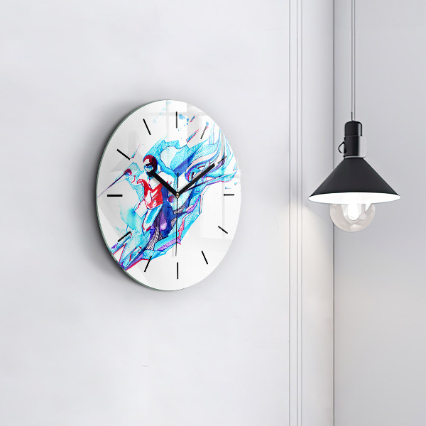 Orologio rotondo Sciatore