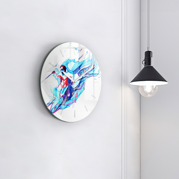 Orologio rotondo Sciatore