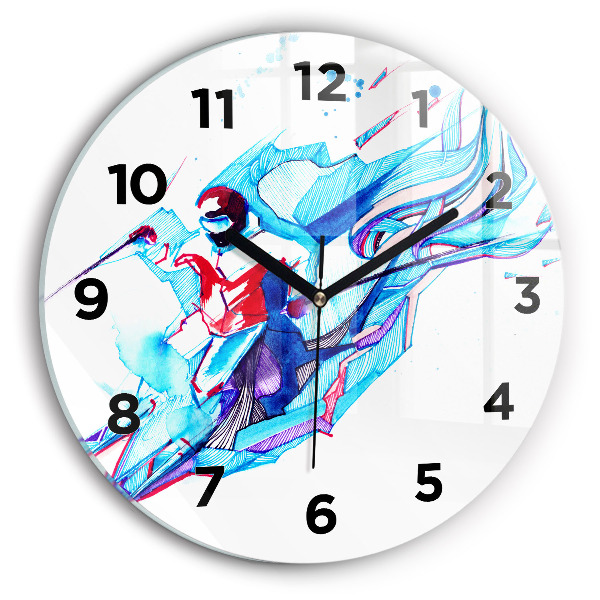 Orologio rotondo Sciatore