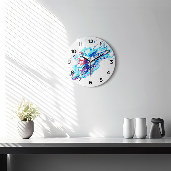 Orologio rotondo Sciatore