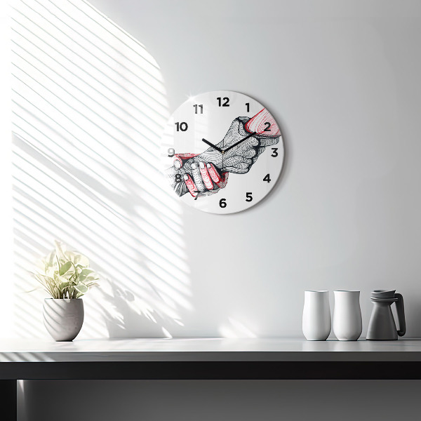 Orologio rotondo Tenersi per mano