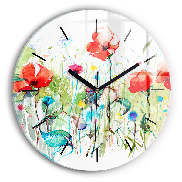 Orologio rotondo Fiori nel prato