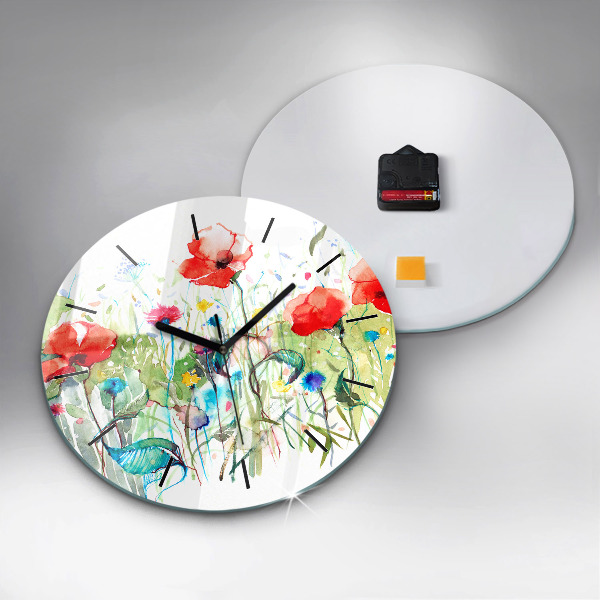 Orologio rotondo Fiori nel prato
