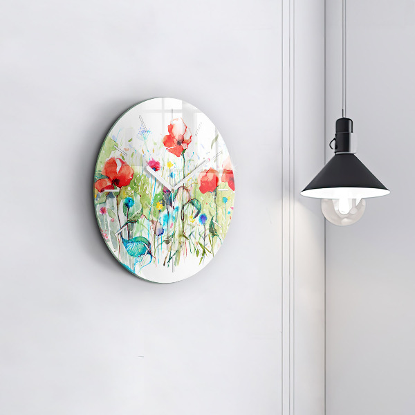 Orologio rotondo Fiori nel prato