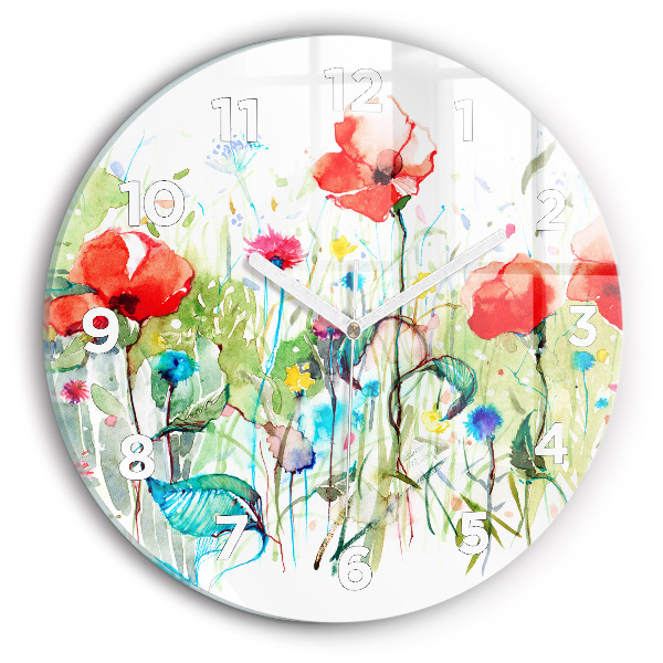 Orologio rotondo Fiori nel prato