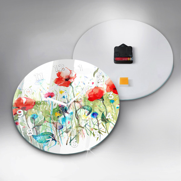 Orologio rotondo Fiori nel prato