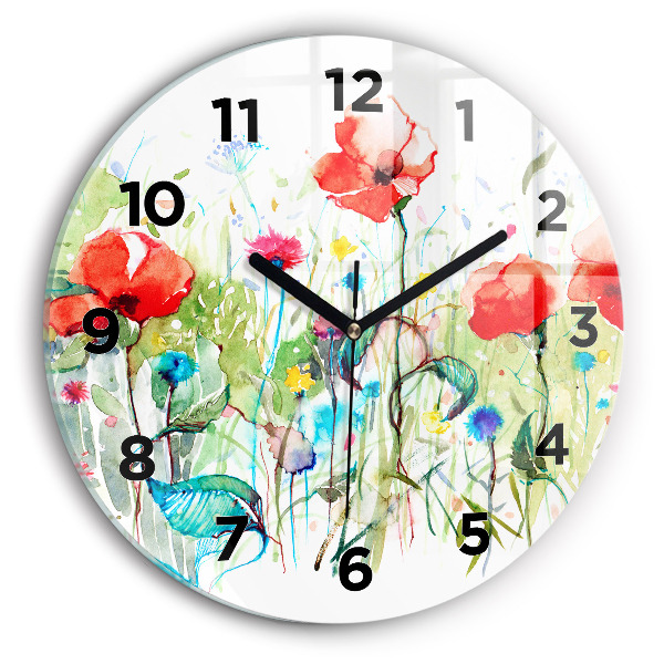 Orologio rotondo Fiori nel prato