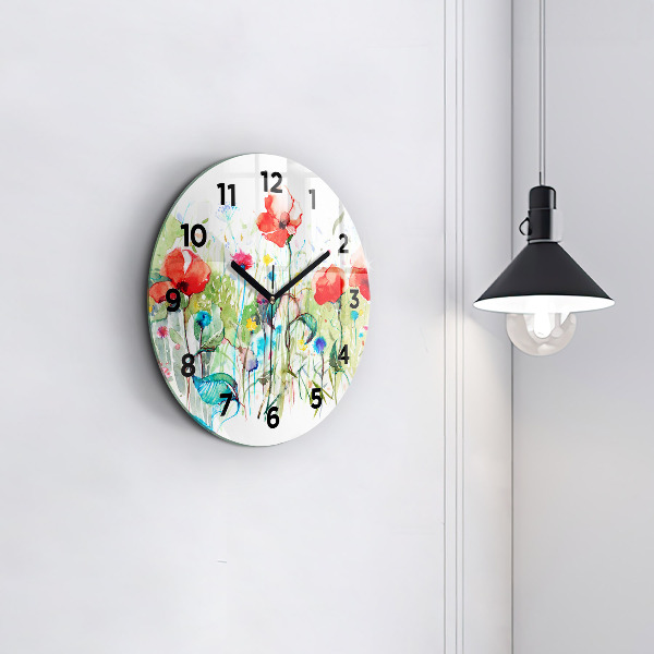Orologio rotondo Fiori nel prato