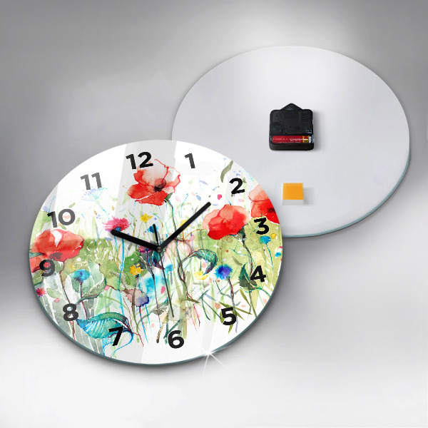 Orologio rotondo Fiori nel prato