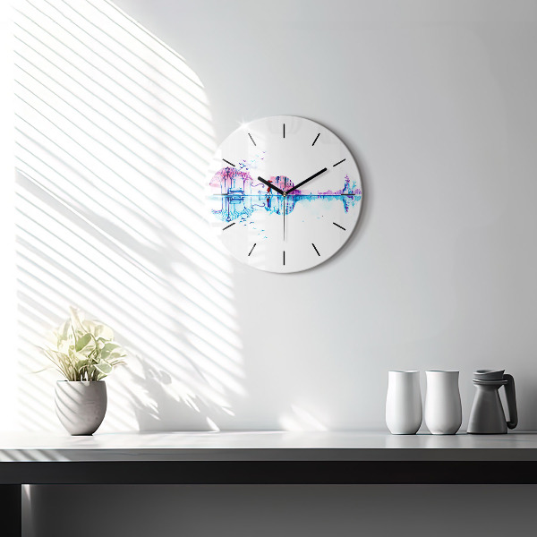 Orologio rotondo Lago del parco del violoncello