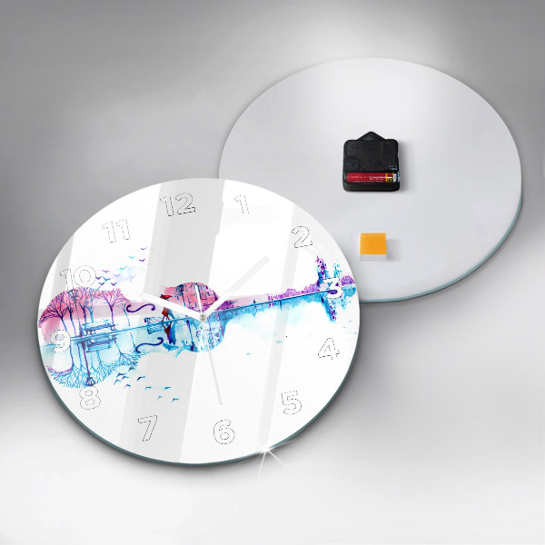 Orologio rotondo Lago del parco del violoncello