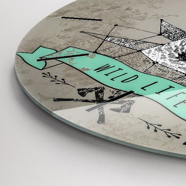 Orologio rotondo Testa di cervo