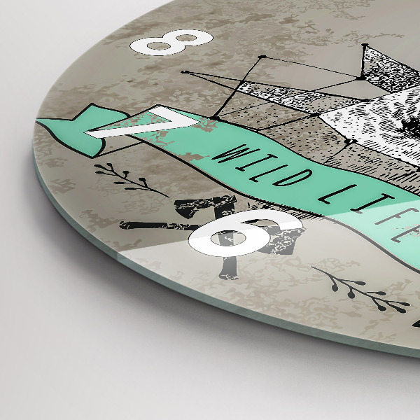 Orologio rotondo Testa di cervo