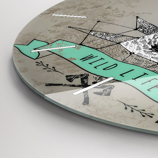 Orologio rotondo Testa di cervo