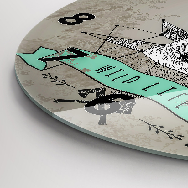 Orologio rotondo Testa di cervo