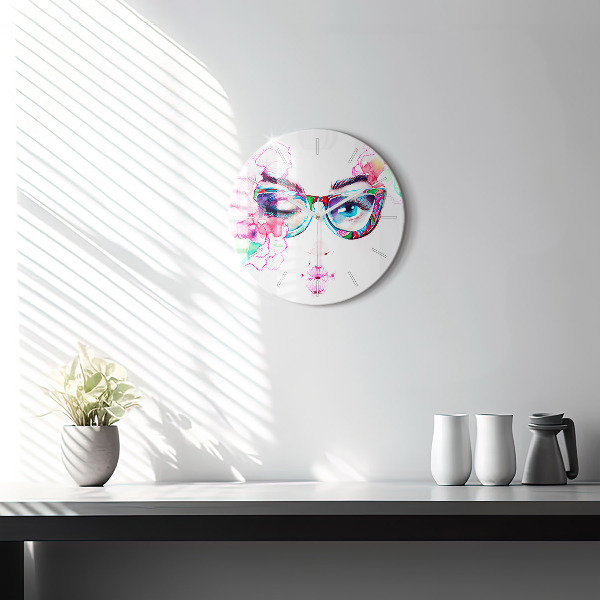 Orologio rotondo Donna con gli occhiali