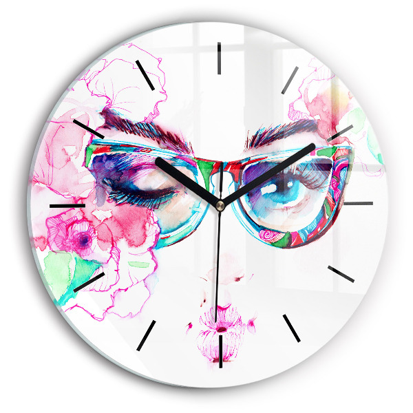 Orologio rotondo Donna con gli occhiali