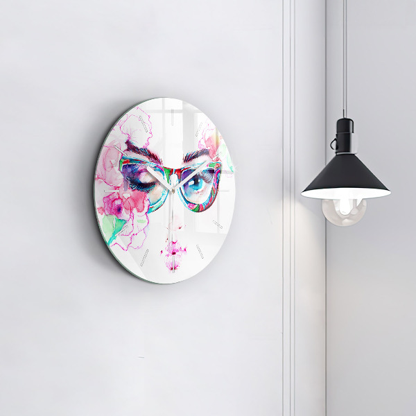 Orologio rotondo Donna con gli occhiali