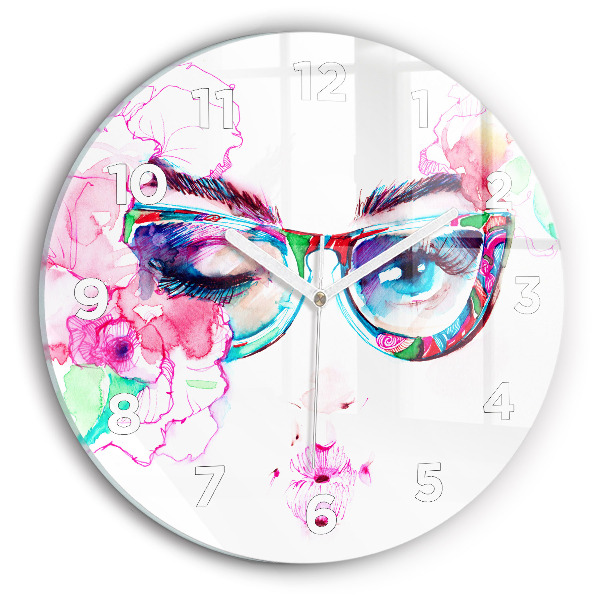 Orologio rotondo Donna con gli occhiali