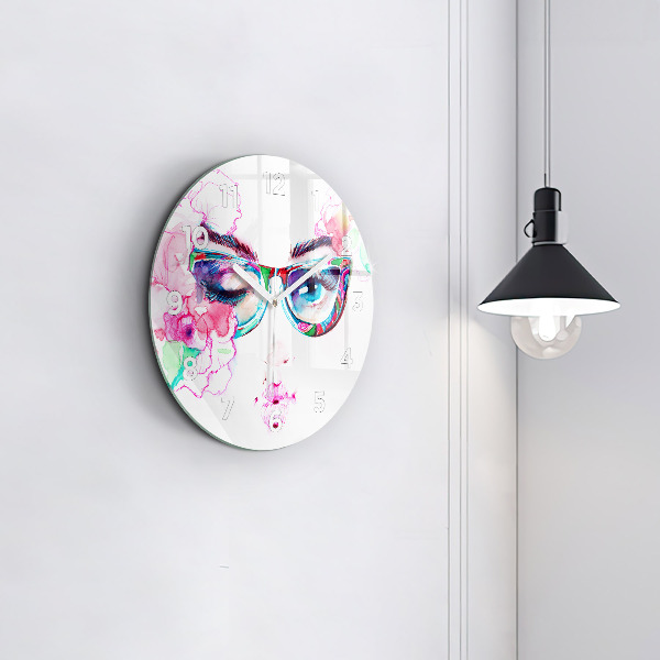 Orologio rotondo Donna con gli occhiali